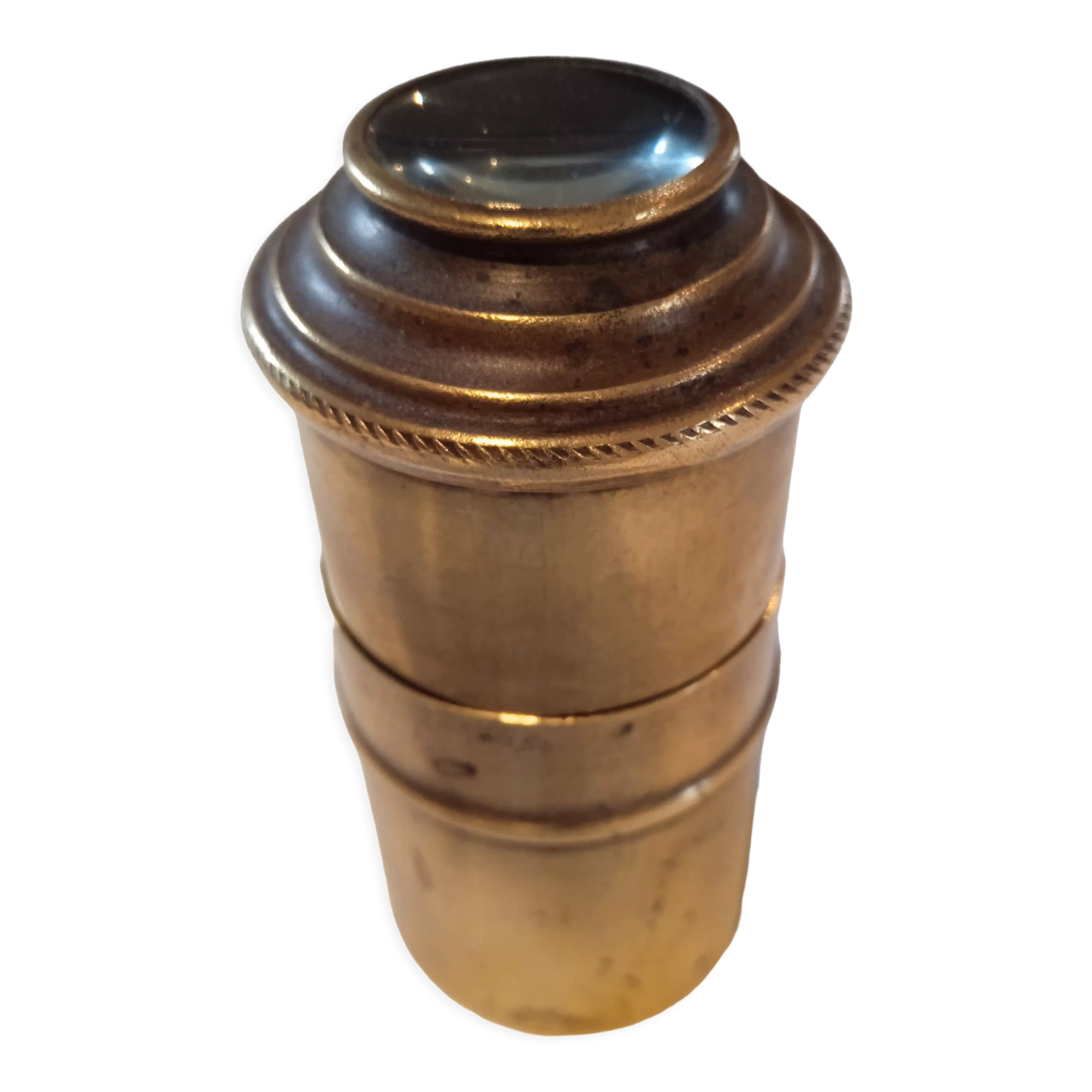 Antique brass magnifying glass