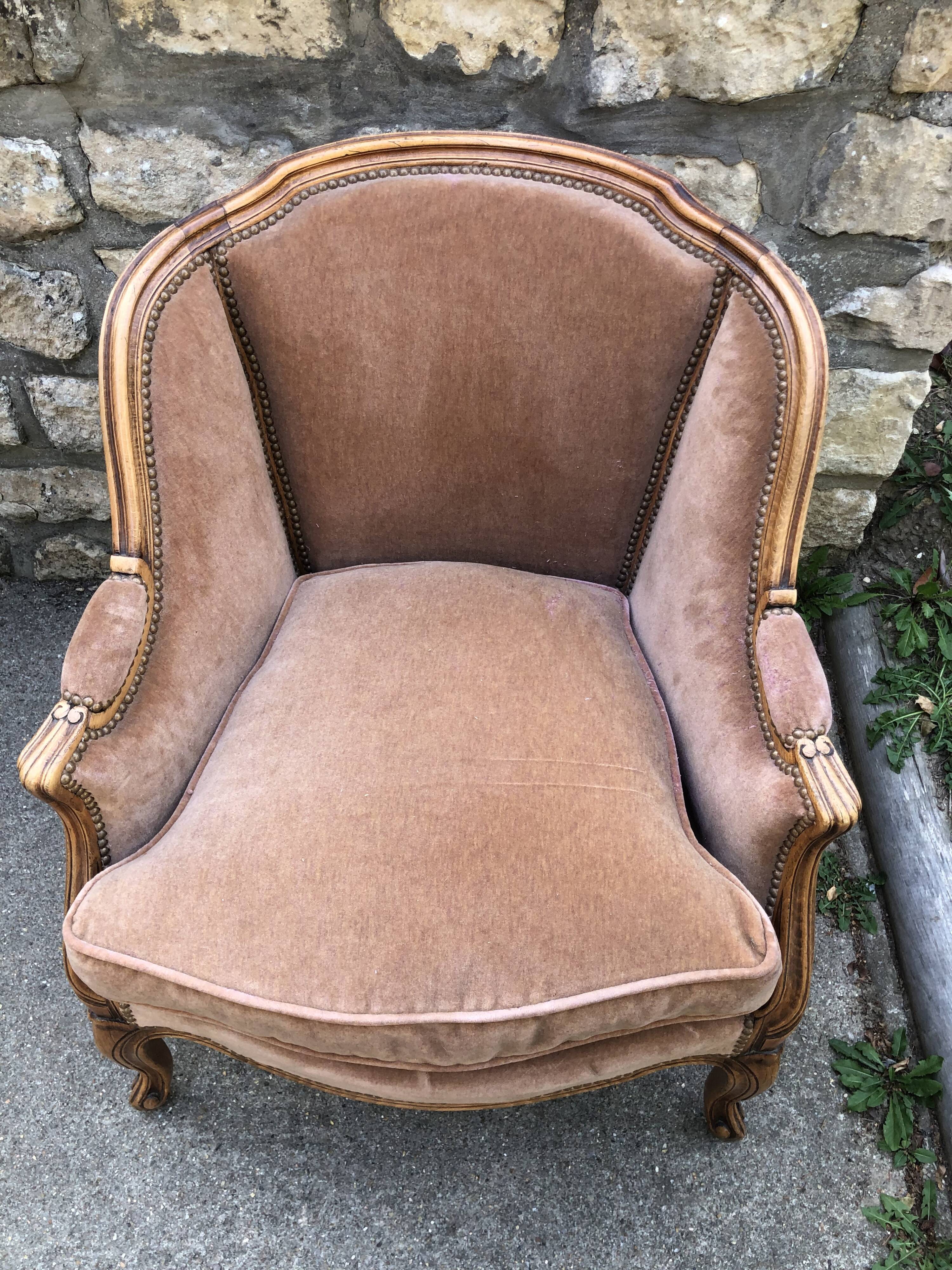 Louis XV style shepherdess armchair