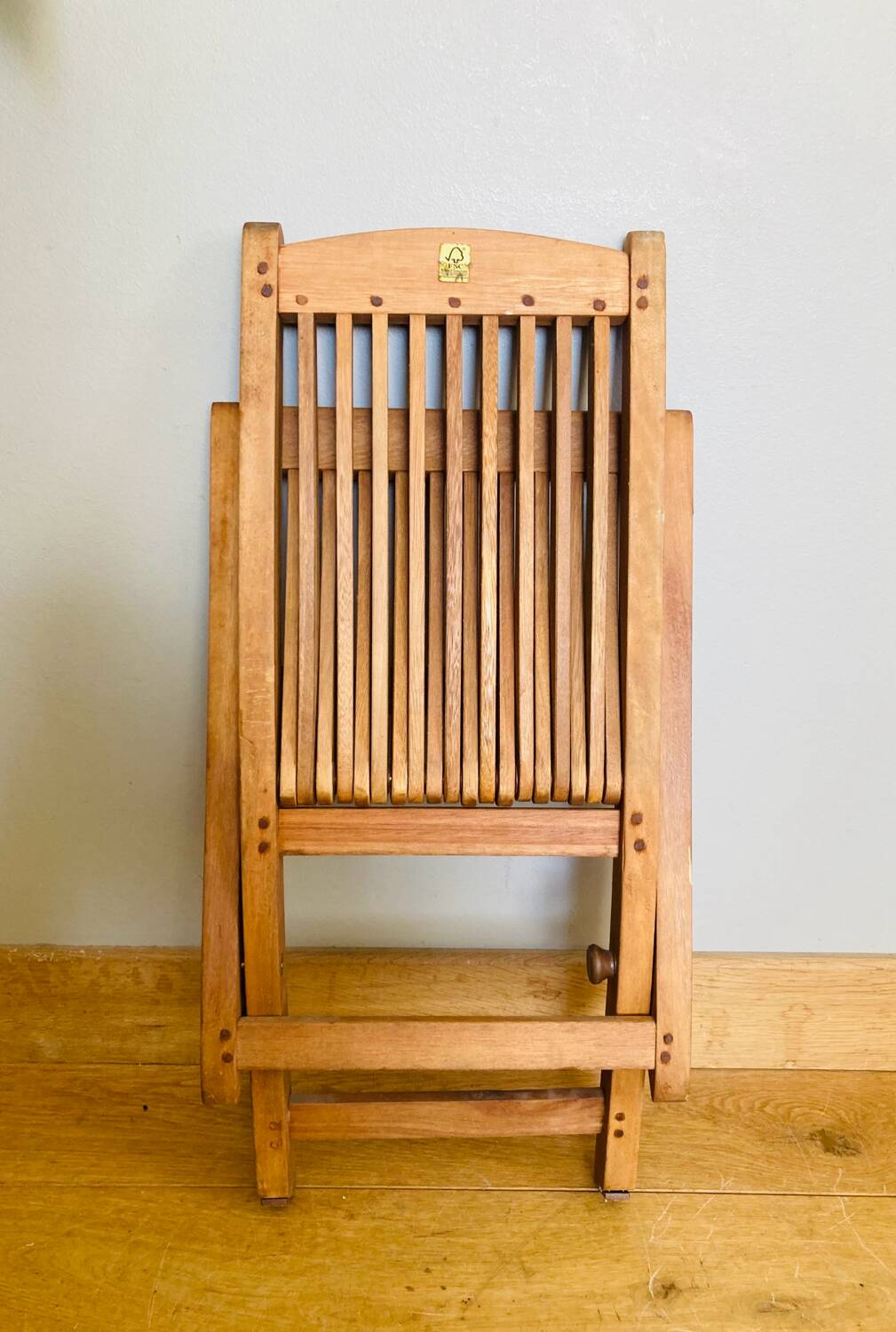 Scandinavian Vintage Folding Garden Chair for Children, Made in Denmark