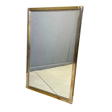 Vintage brass mirror by Belgochrom, 1970s