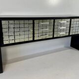 Italian Midcentury Black and Silver Leaf Sideboard, 1950s