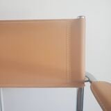 Beige leather armchair