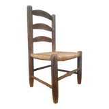 Chaise  d enfant  paillee