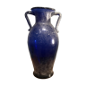 High cobalt scavo murano glass amphora or vase