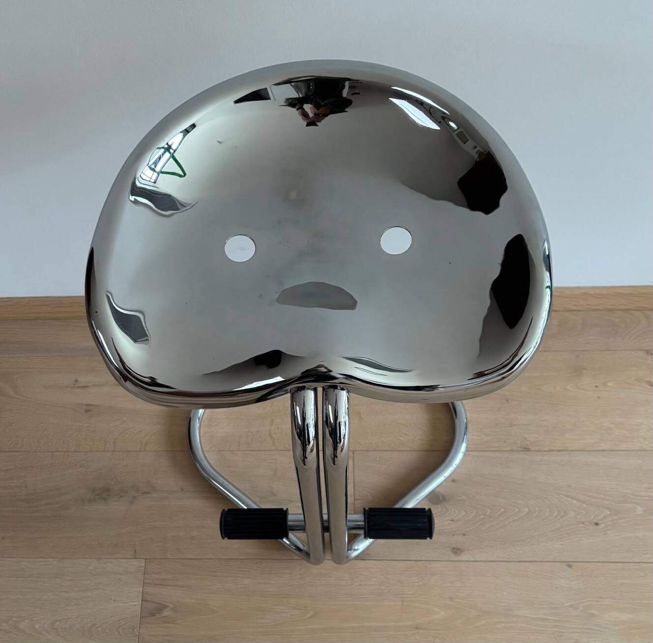 Chrome Tractor Stool by Rodney Kinsman for Bieffeplast