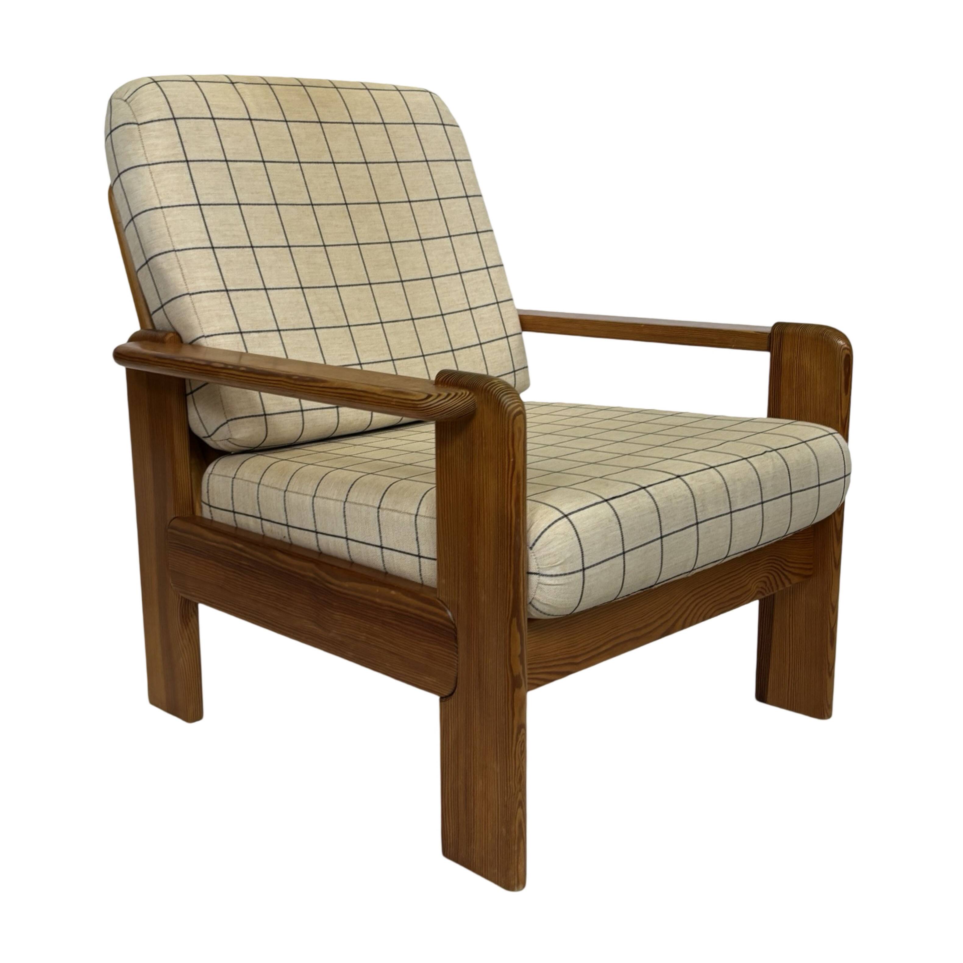 Vintage armchair set of 2 pinewood pine 70s design