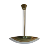 Brass half bowl ceiling lamp by Kalmar Austria