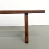 Restored solid walnut bench — 1950s