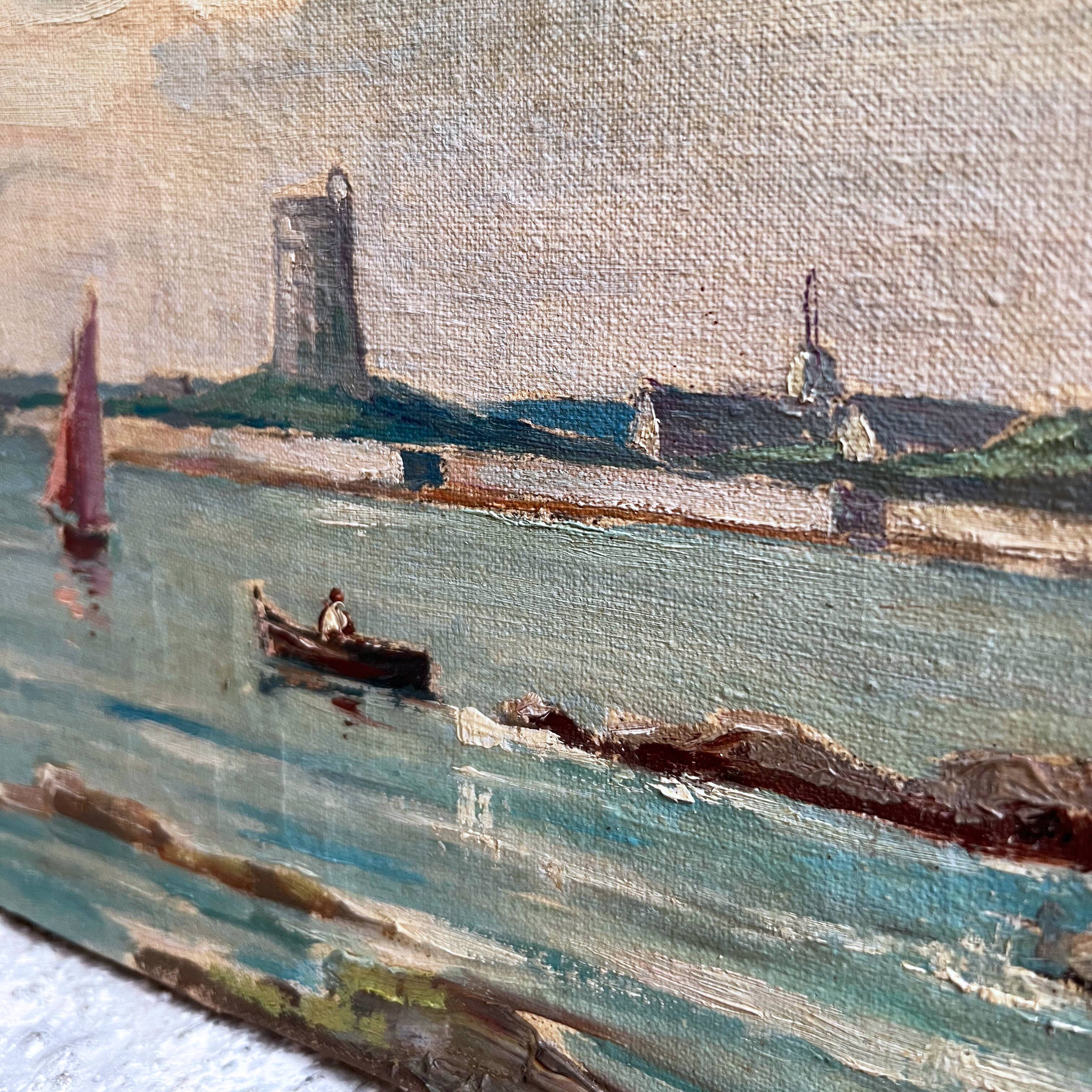 Tableau marine bord de mer Bretagne