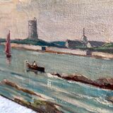 Tableau marine bord de mer Bretagne