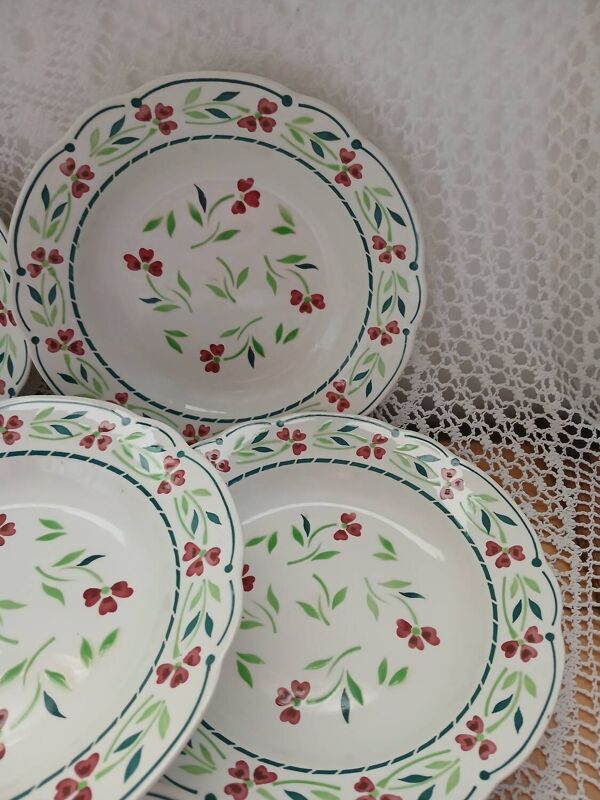 6 assiettes creuses Digoin et Sarreguemines