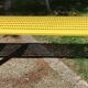 Vintage yellow metal bench