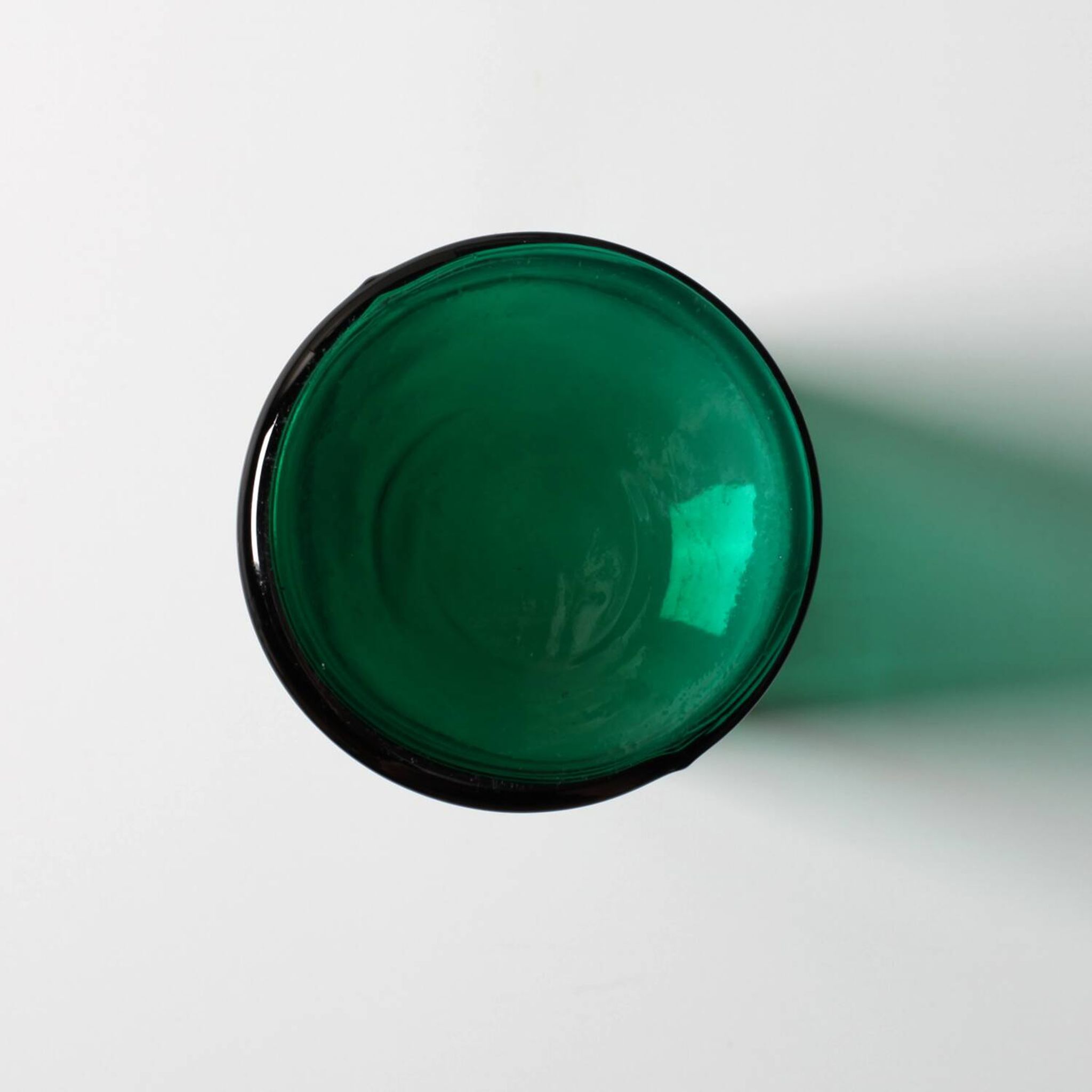 Green Mid-century Glass Vase Ek with Plant Pattern / Björkshults Glasbruk