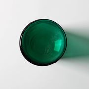 Green Mid-century Glass Vase Ek with Plant Pattern / Björkshults Glasbruk