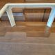 Coffee table in white lacquered wood with glass top, 1960s