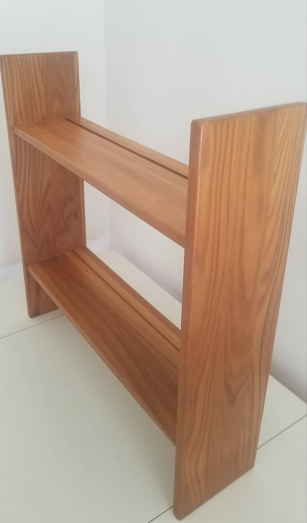 Vintage solid elm shelf