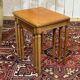 Set of 3 nesting tables in cherry wood from the 1960s.