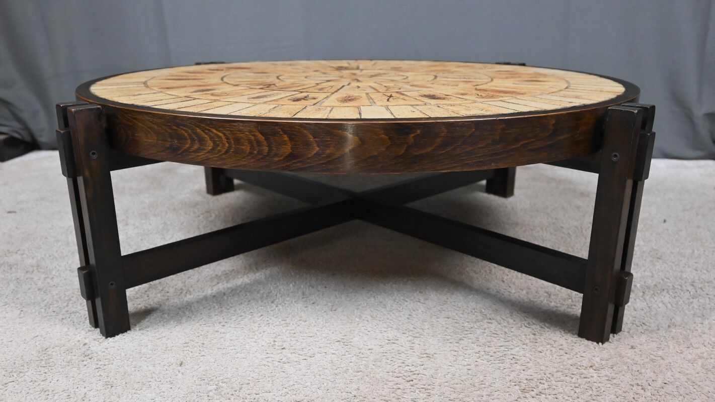 Table basse signée R. Capron, collection les Herbiers, Vallauris – 1960