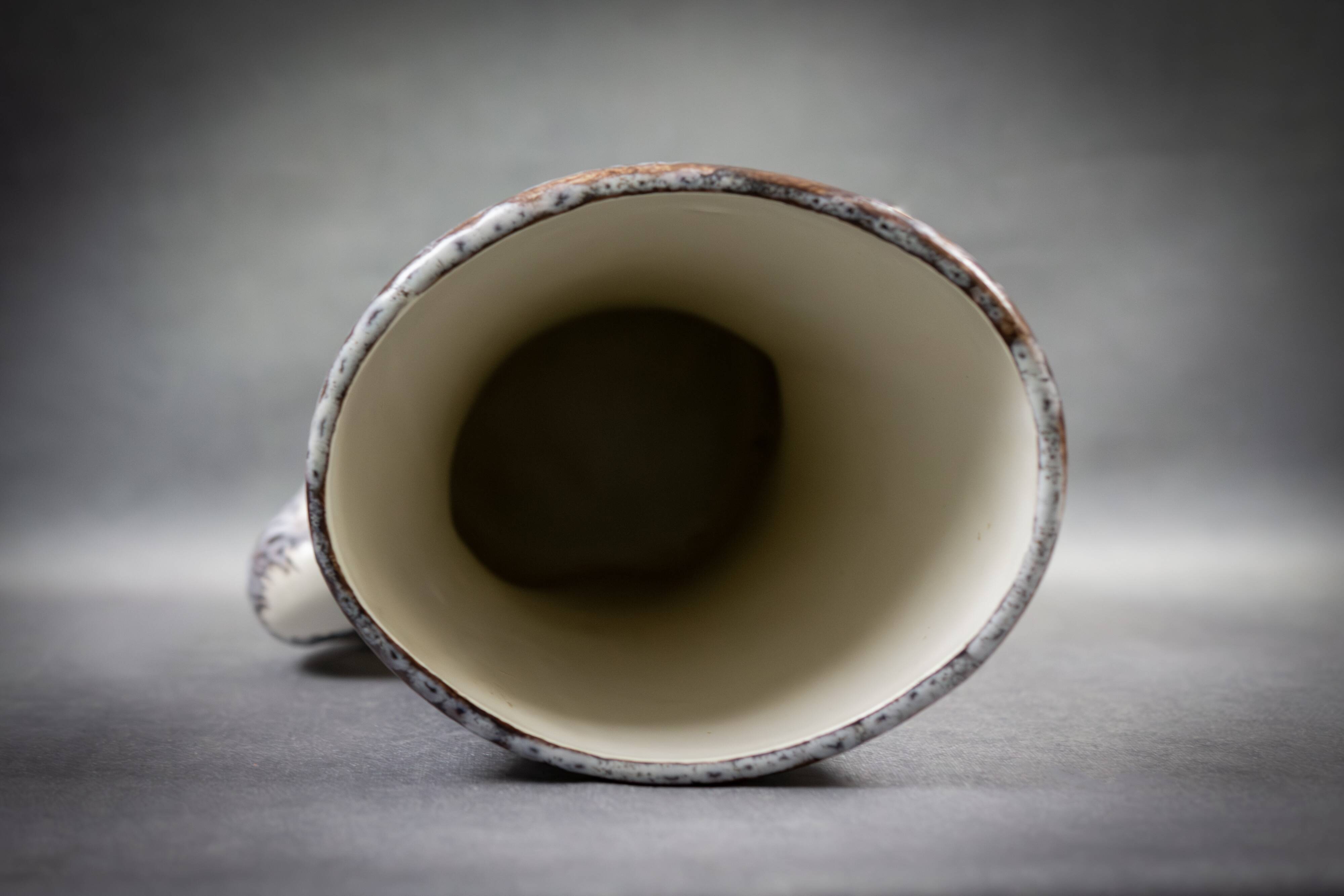 Vase with two handles in glazed ceramic - vallauris, marius giuge style fat lava