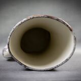 Vase with two handles in glazed ceramic - vallauris, marius giuge style fat lava