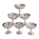 Coupes à glace ou sorbet sur pied, vintage, en inox 18/10 (ref20)