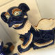 Vintage Chinese food dog ceramic Chinese blue and white dogs foo