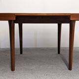 Scandinavian round extendable teak table, 60s-70s