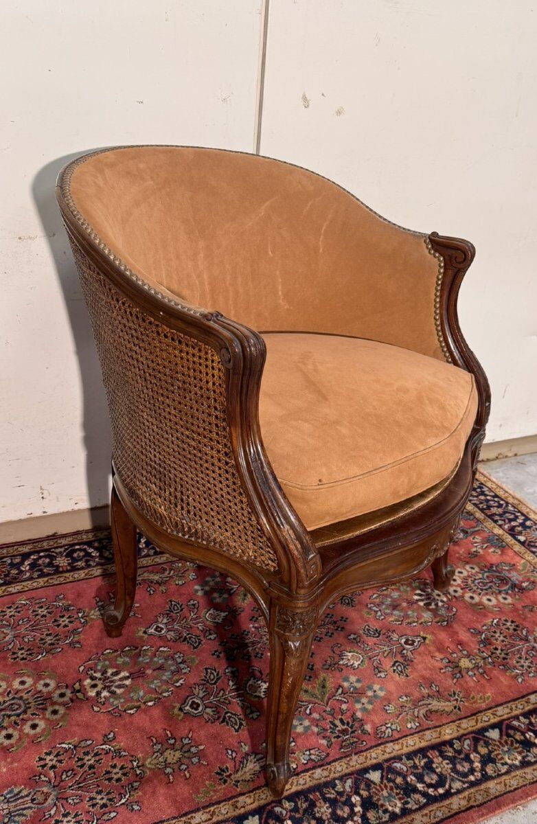 Louis XV style office chair in walnut