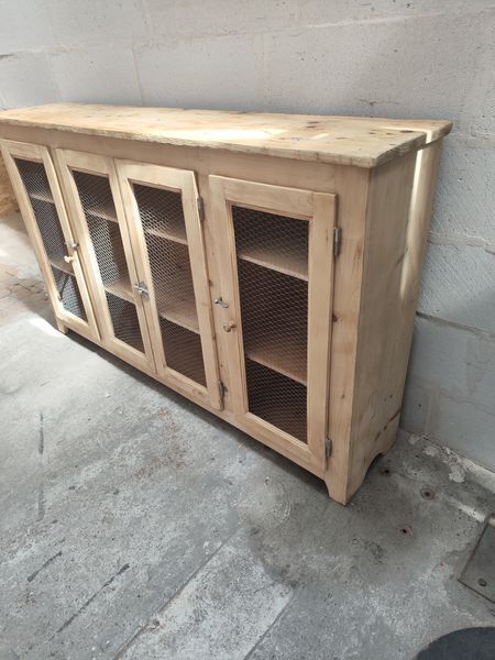 old workshop furniture four mesh doors