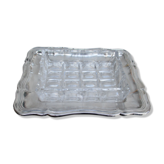 Butter silver metal and glass