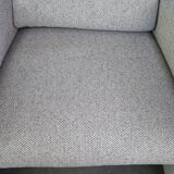 Fauteuil design Leolux modèle Fidamigo dans un beau tissu gris épais