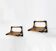 Paire d'etageres chevet en rotin 1950 vintage