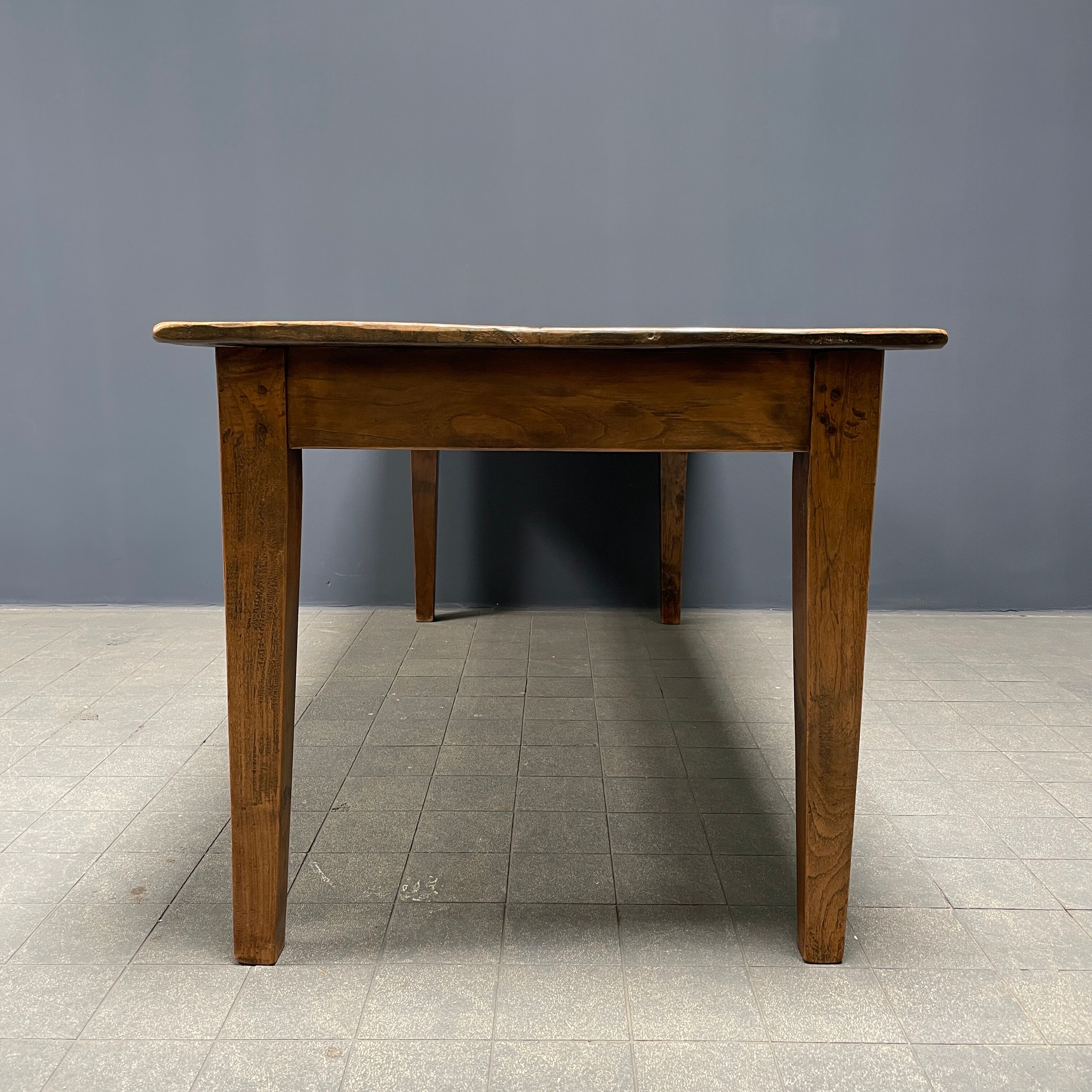 Rustic french farmhouse dining table made of oak and elm