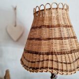 Antique rattan lampshade