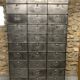 Industrial cladding furniture in brushed and patinated steel