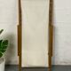 Transat tissus blanc avec structure en bois