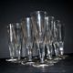 Portieux? Set of 10 cut glass champagne flutes from 1900 bistro.