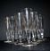Portieux? Set of 10 cut glass champagne flutes from 1900 bistro.