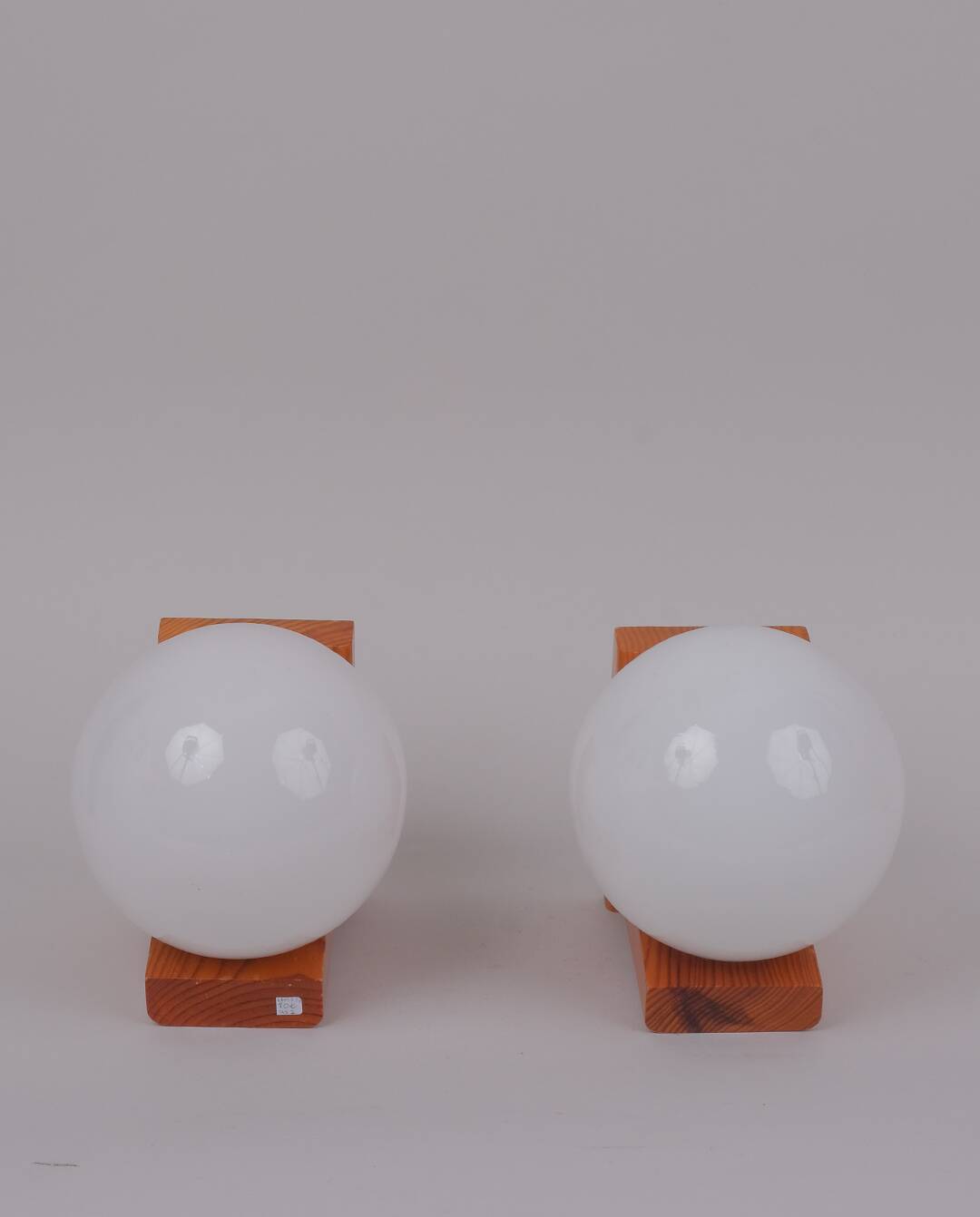 80s pine wall lights x2