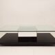 Cidue Mid Century Italian Black Lacquer, Mirror and Glass Coffee Table 1970