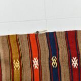 Turkish Red & Blue Striped Kilim Rug, 151x244Cm