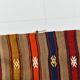 Turkish Red & Blue Striped Kilim Rug, 151x244Cm