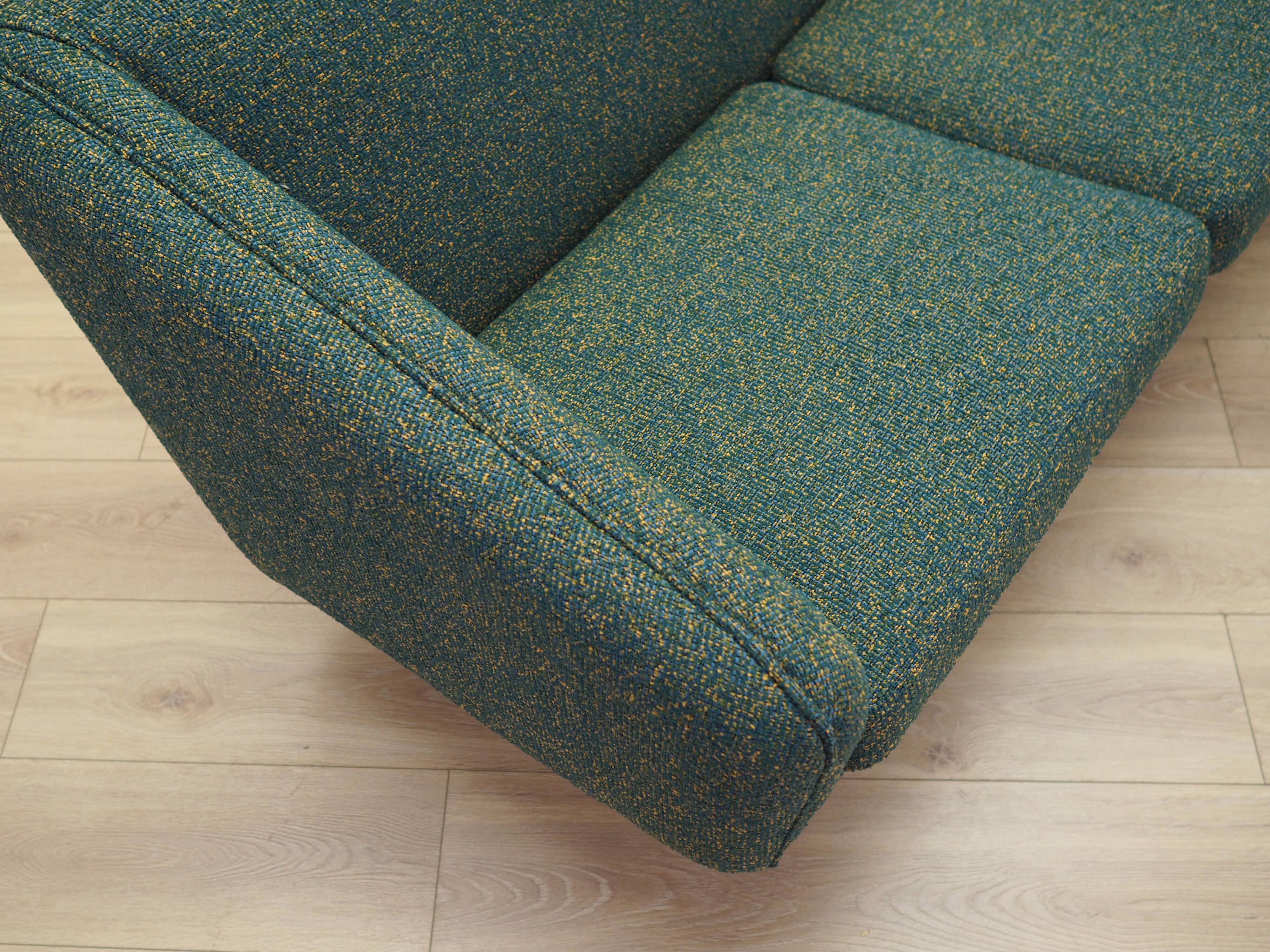 Canapé vert mélangé, design danois, années 1960, fabricant : A. Mikael Laursen.
