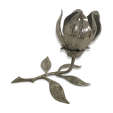 Flower ashtray on chrome stem with 5 removable ashtray petals