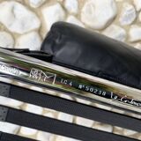 LC4 Cassina Chaise Lounge Vintage Black Leather, Perriand, Le Corbusier and Jeanneret