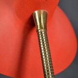 Jean Boris LACROIX (1902-1984), Desk lamp in red lacquered sheet metal, profiled diffuser