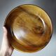 Teak or acacia wood bowl, vintage craftsmanship from the 70s-2000s