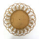 Rattan flower mirror, 1960s, 42 cm.