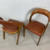 Pair of Baumann gondola chairs