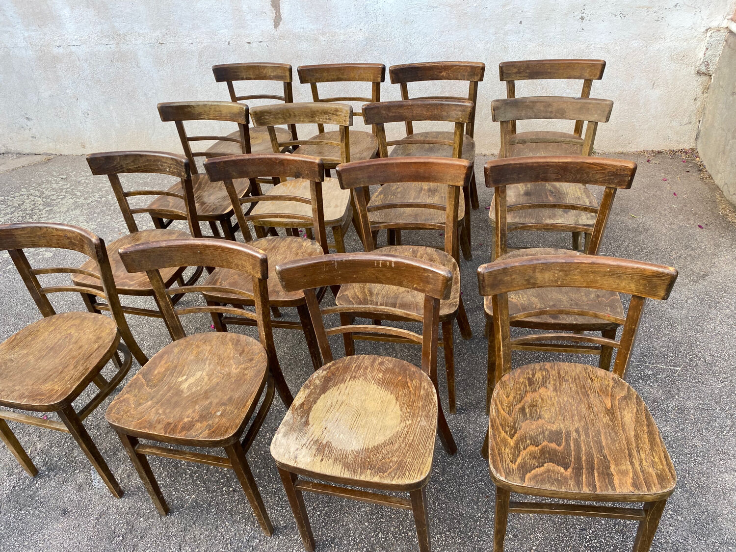 Set of 16 bistro chairs